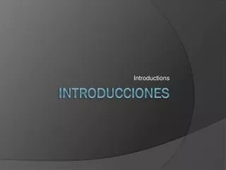 introductions