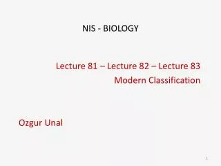 NIS - BIOLOGY
