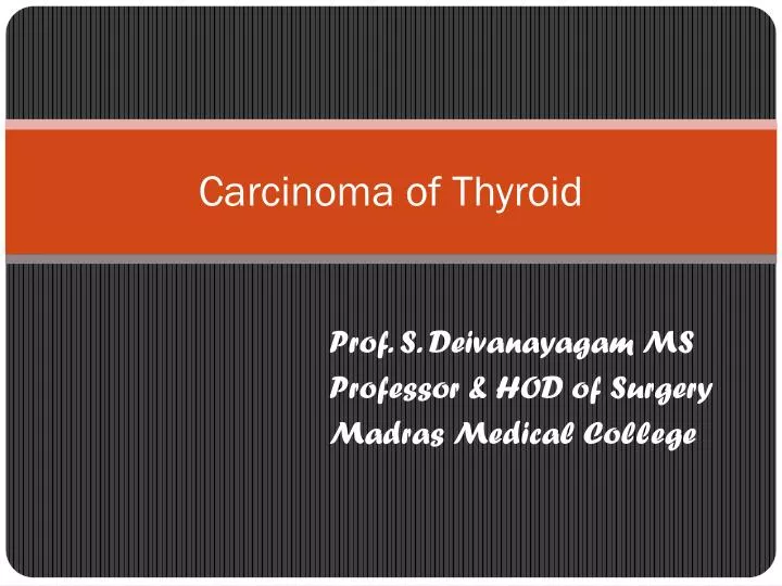carcinoma of thyroid