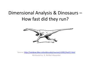 dimensional analysis dinosaurs how fast did they run