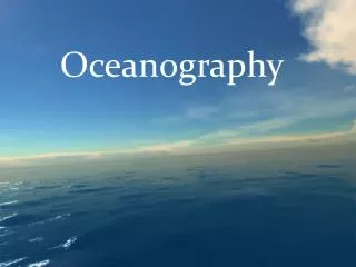 Oceanography