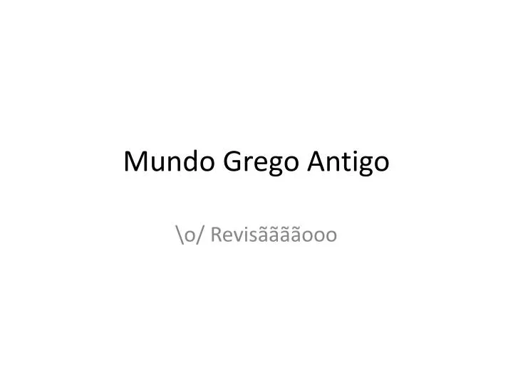 mundo grego antigo