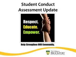 Student Conduct Assessment Update