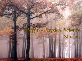 NS3310 - Physical Science Studies