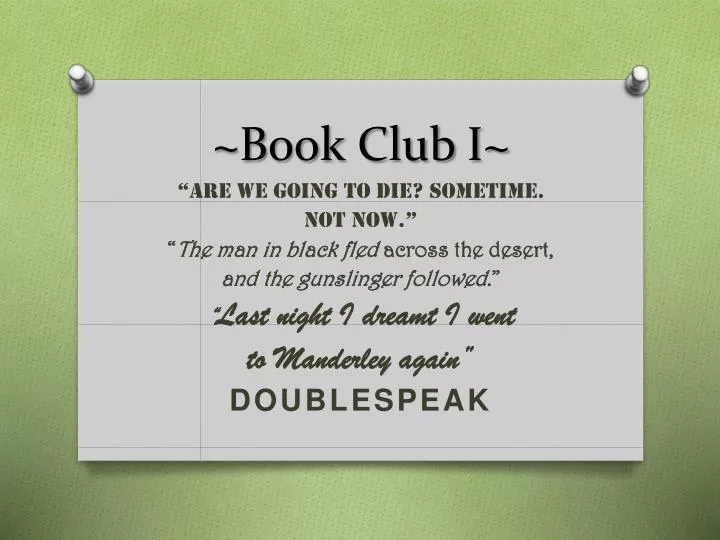 book club i