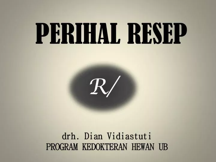 perihal resep