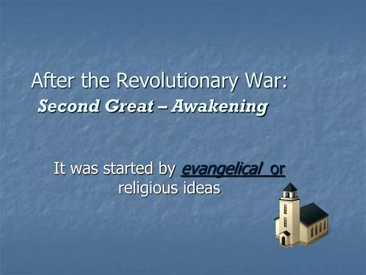 after the revolutionary war second great awakening