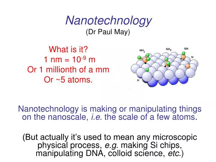 nanotechnology dr paul may