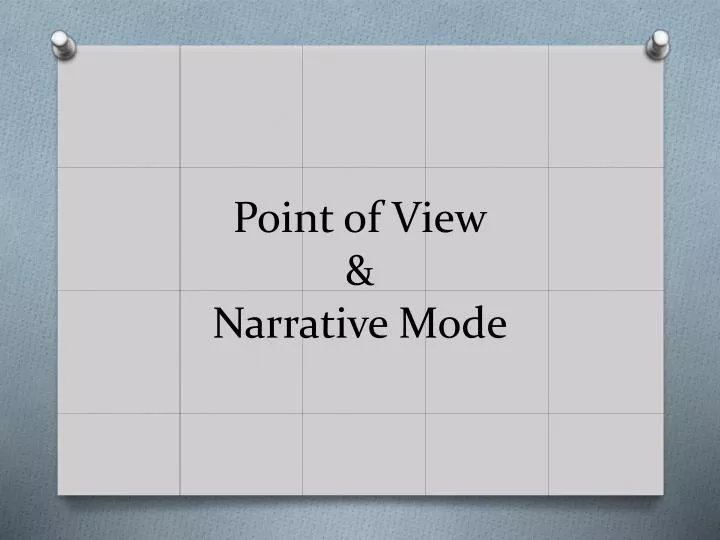 point of view narrative mode