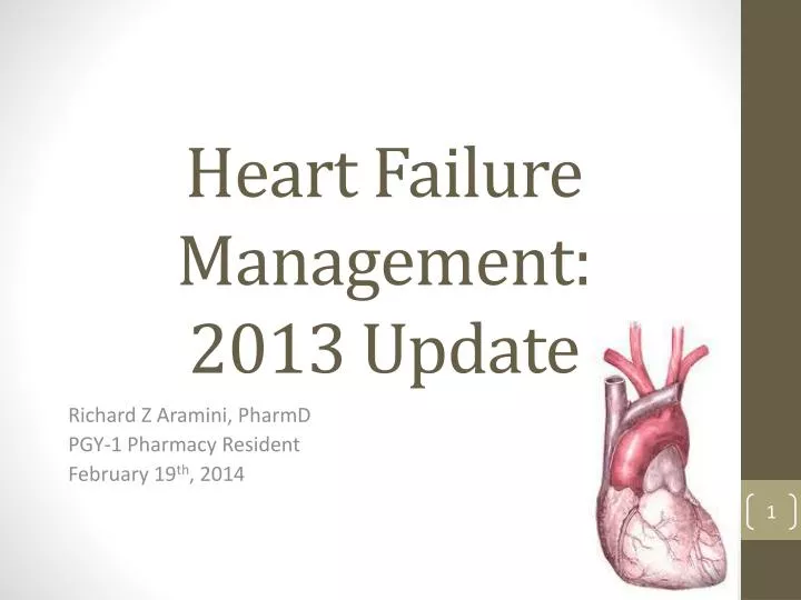 heart failure management 2013 update