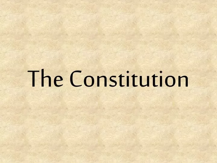 the constitution