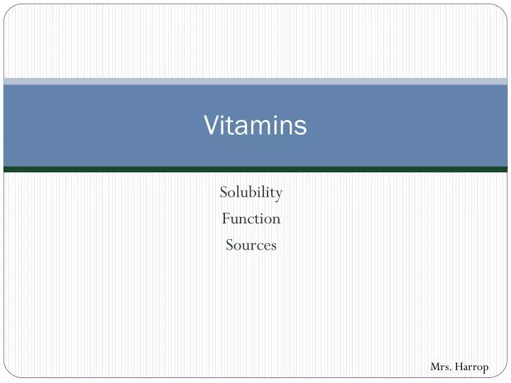 vitamins