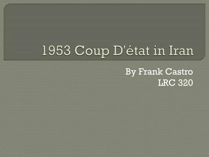 1953 coup d tat in iran