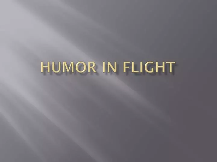 humor in flight