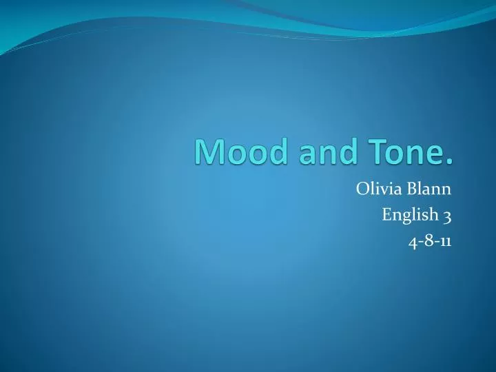 mood and tone