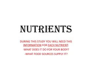 NUTRIENTS
