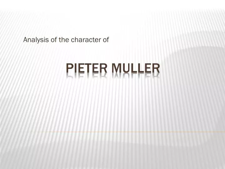 analysis of the character of