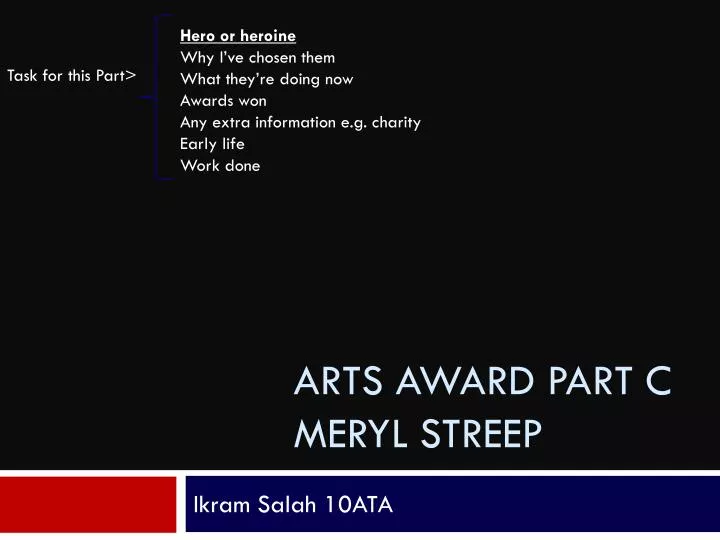 arts award part c meryl streep