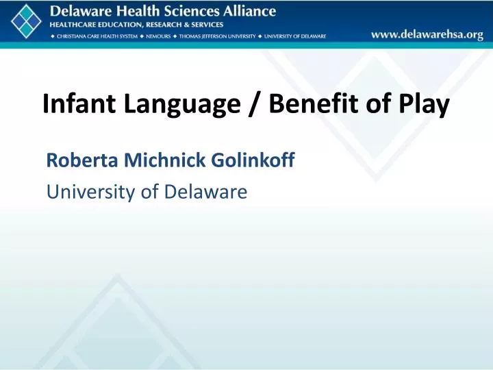 infant language benefit of play