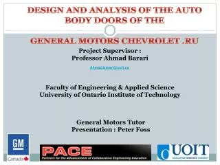 DESIGN AND ANALYSIS OF THE AUTO BODY DOORS OF THE GENERAL MOTORS CHEVROLET .RU
