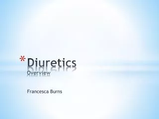 Diuretics Overview