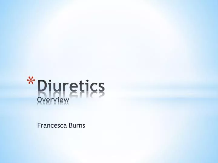 diuretics overview