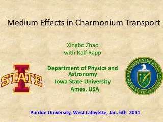 Medium Effects in Charmonium Transport