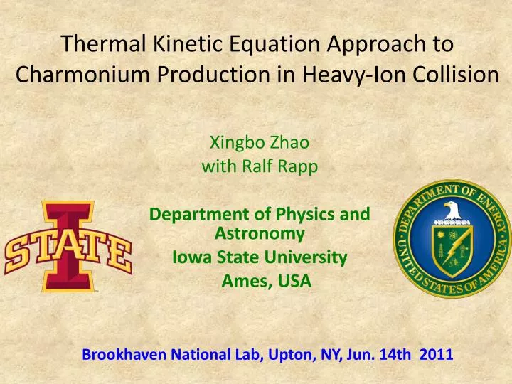 thermal kinetic equation approach to charmonium production in heavy ion collision