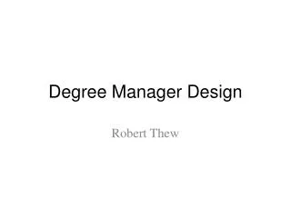 Degree Manager Design
