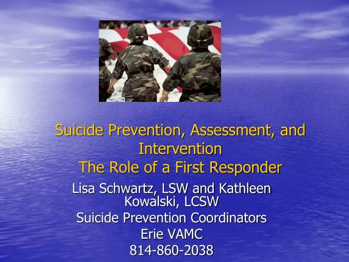 suicide prevention assessment and intervention the role of a first responder
