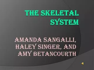 The skeletal System