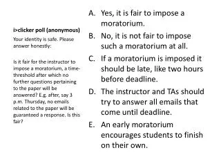 i clicker poll anonymous