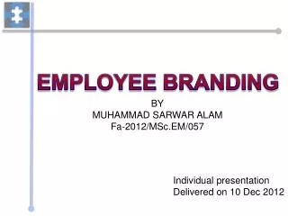 EMPLOYEE BRANDING