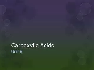 Carboxylic Acids