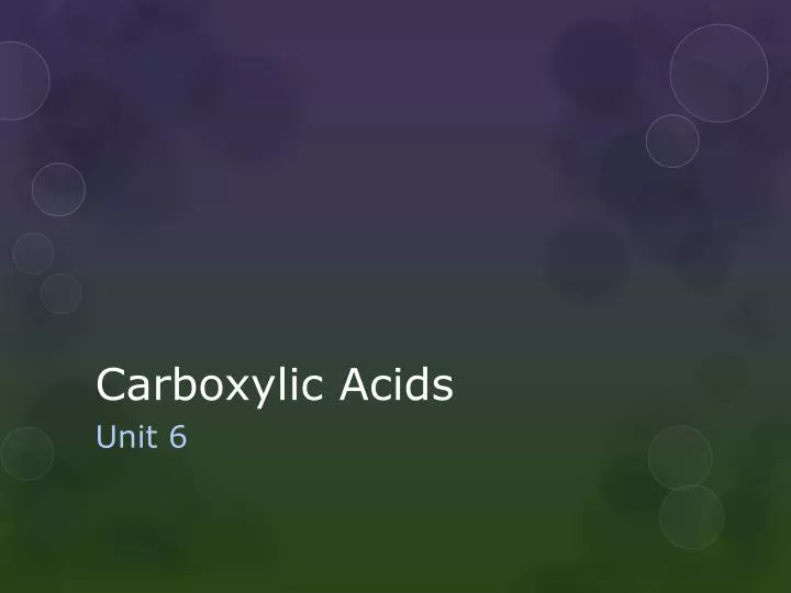 carboxylic acids