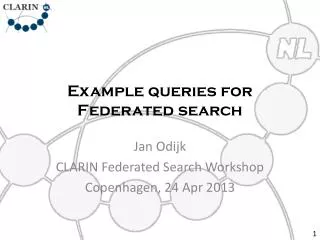 Example queries for Federated search