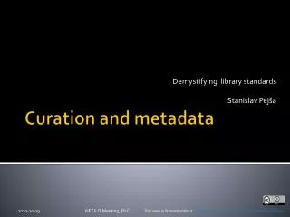 Curation and metadata