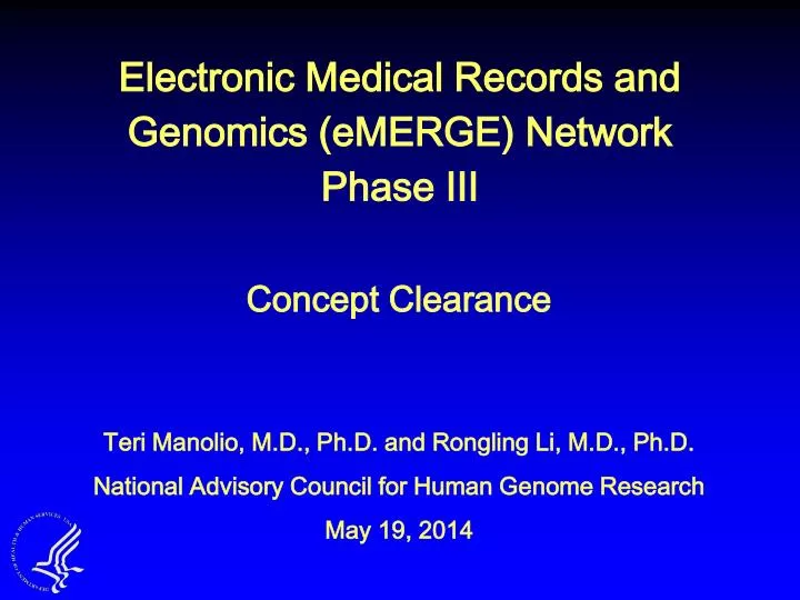 electronic medical records and genomics emerge network phase iii