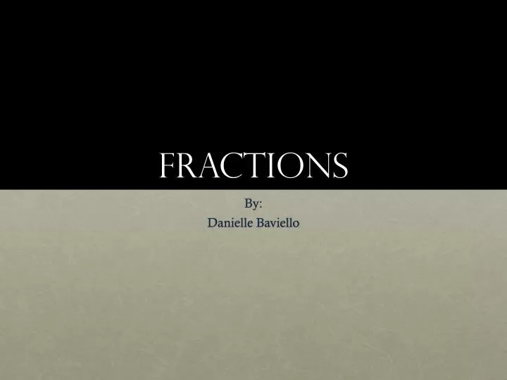 fractions