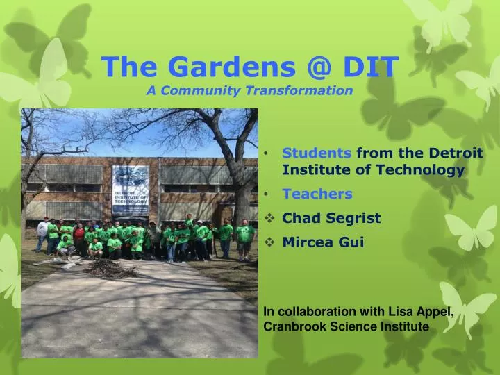 the gardens @ dit a community transformation