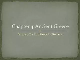 Chapter 4-Ancient Greece