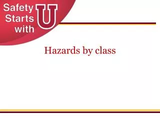 Hazards by class