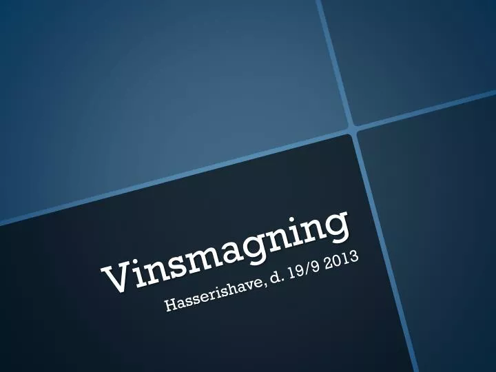 vinsmagning