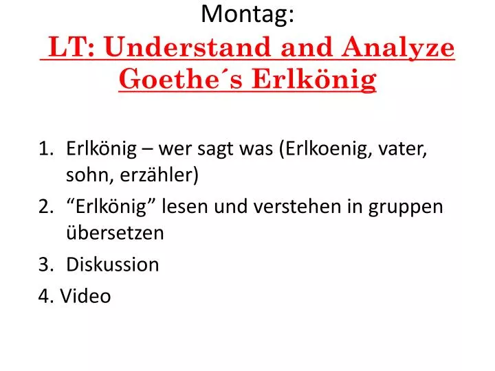 montag lt understand and analyze g oethe s erlk nig