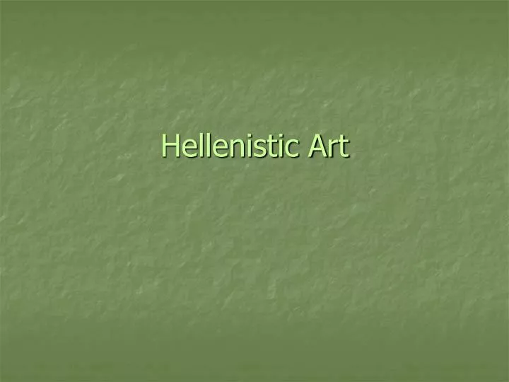 hellenistic art