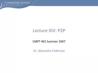 Lecture XIV: P2P