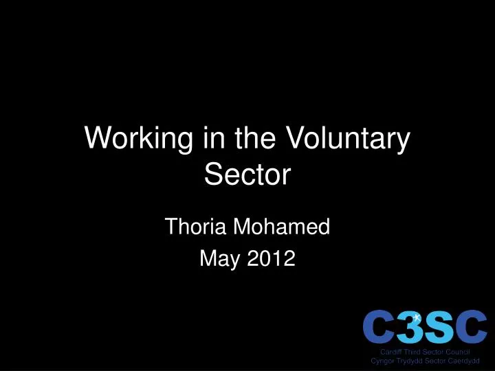 working in the voluntary s ector