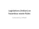 Legislations (Indian) on hazardous waste Rules - slide 1
