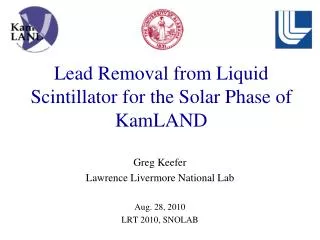Lead Removal from Liquid Scintillator for the Solar Phase of KamLAND