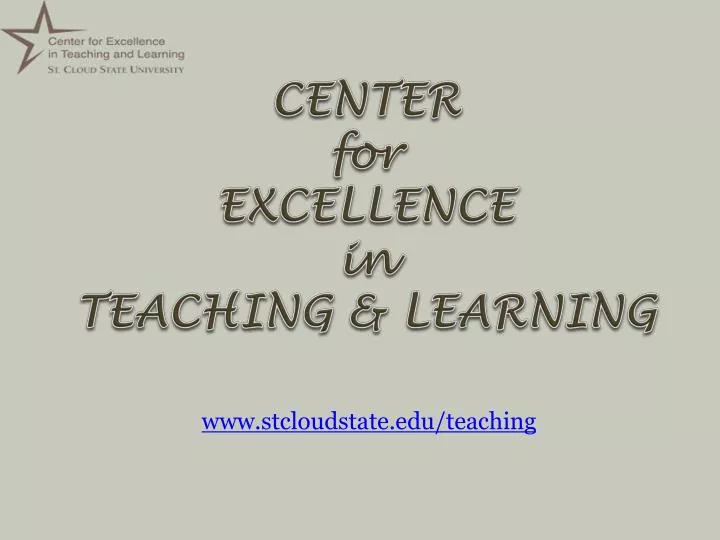 center for excellence in teaching learning